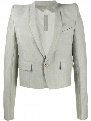 Короткий пиджак с объемными плечами Rick Owens. Цвет: нейтральные цвета