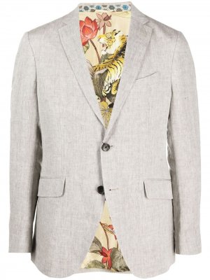 Однобортный пиджак Etro. Цвет: серый