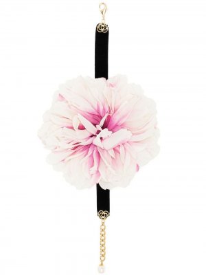 Колье чокер с цветочной аппликацией Dolce & Gabbana. Цвет: розовый
