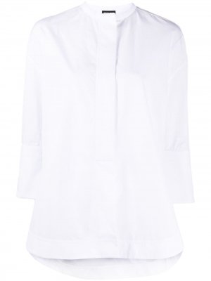 Рубашка оверсайз с укороченными рукавами Giorgio Armani. Цвет: белый