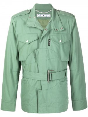 Куртка в стиле милитари Off-White. Цвет: зеленый