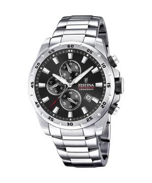 Festina Sport Chronograph Stainless Steel Black Dial Quartz F20463-4 100M Men s Watch