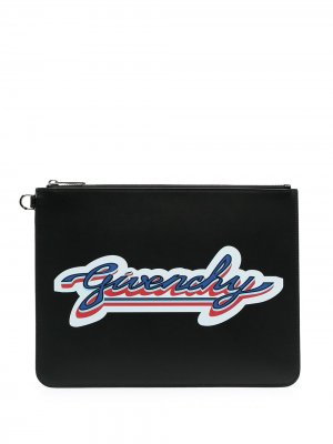 Клатч с логотипом Givenchy. Цвет: черный