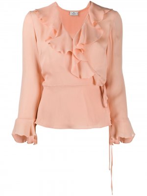 Блузка с оборками Etro. Цвет: розовый