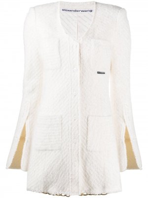 Однобортный пиджак с цепочкой Alexander Wang. Цвет: нейтральные цвета