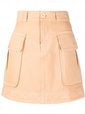 Джинсовая юбка мини с завышенной талией See by Chloé. Цвет: нейтральные цвета