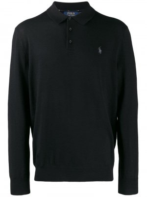 Рубашка-поло с длинными рукавами Polo Ralph Lauren. Цвет: черный